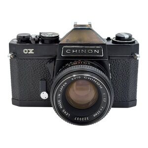 Chinon CX 35mm SLR Film Camera with Auto Chinon 55mm f1.7 Lens Black Japan